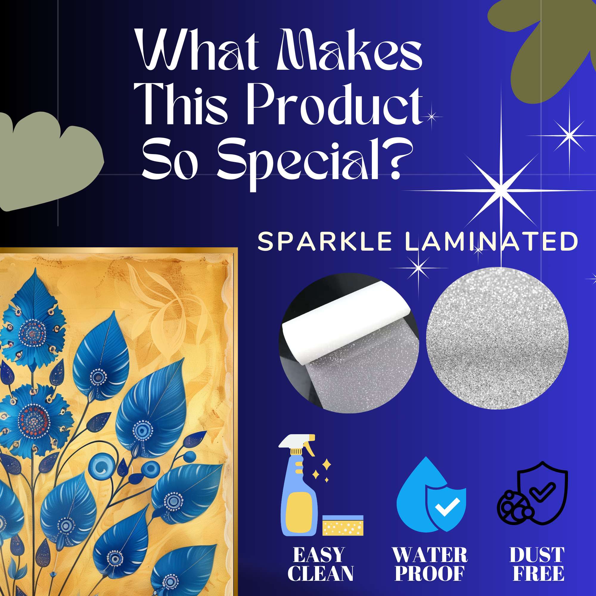 Set of Three Wall Paintings for Wall Dacoration Golden Framed Wall Paintings for Living Room & Bedroom Wall Art for Home Decoration & Office Wall Décor (24x18 inch CH-GD3-9) - Image 3