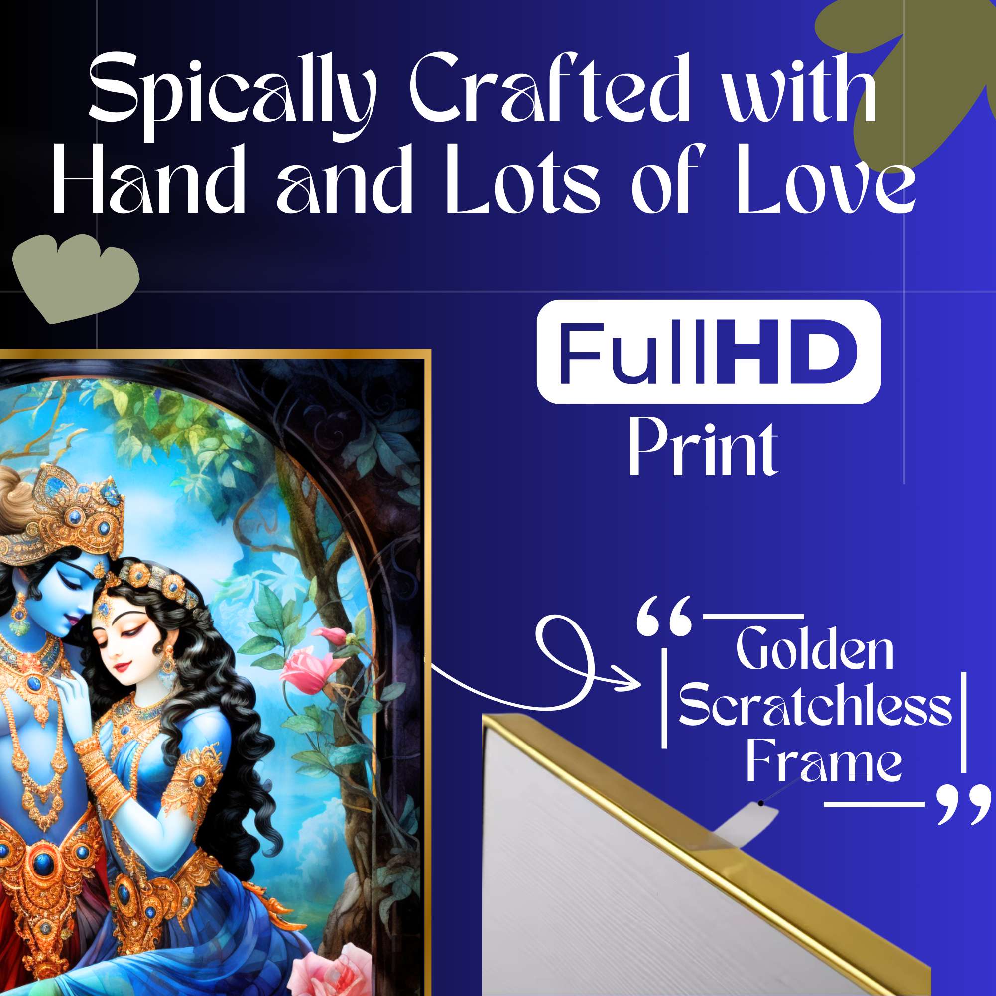 Set of Three Wall Paintings for Wall Dacoration Golden Framed Wall Paintings for Living Room & Bedroom Wall Art for Home Decoration & Office Wall Décor (24x18 inch CH-GD3-9) - Image 4